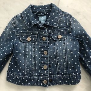 Gap Girls Denim Polka Dot Jacket